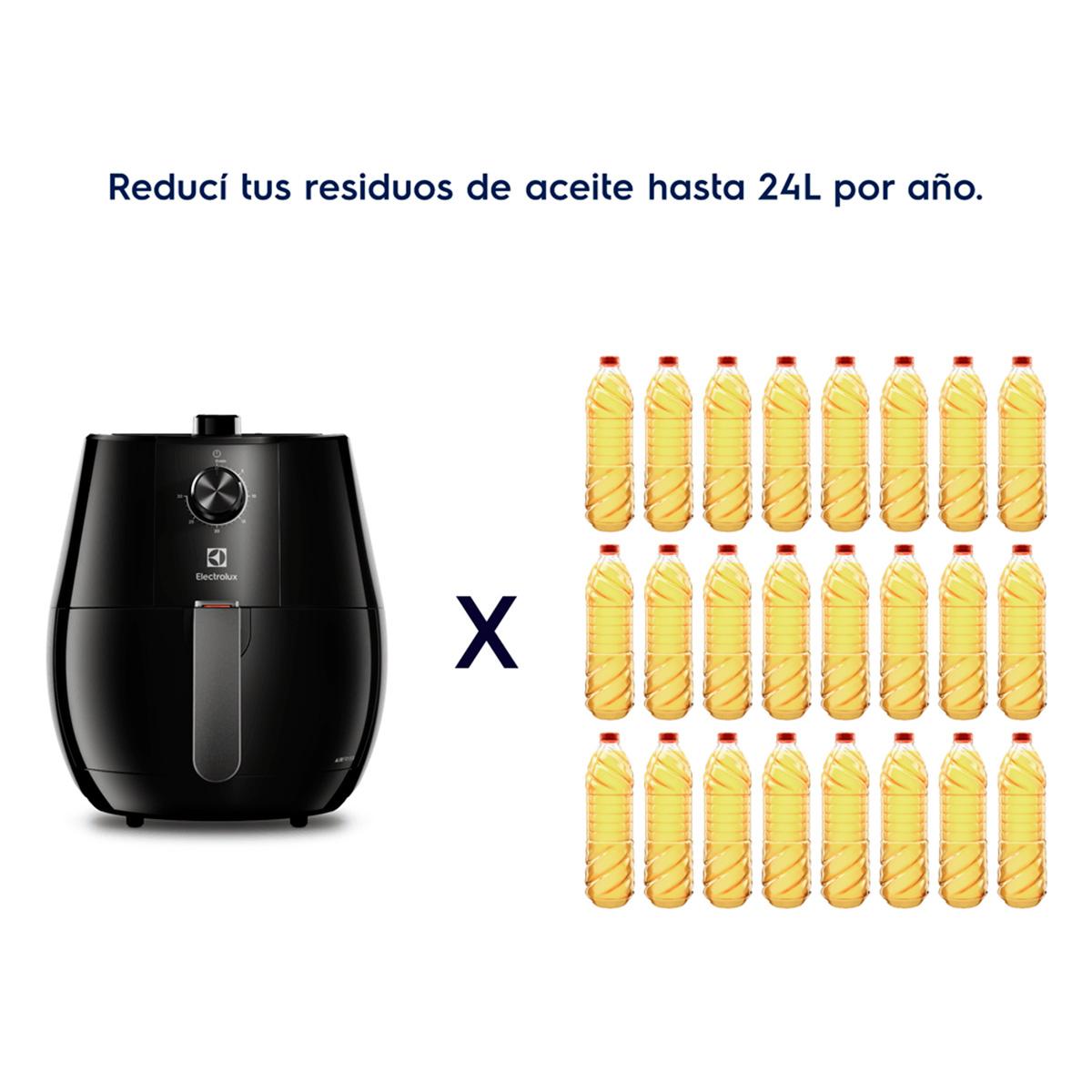 Freidora Electrolux Efficient EAF101 Analogica 1400w 3.2L, Negra
